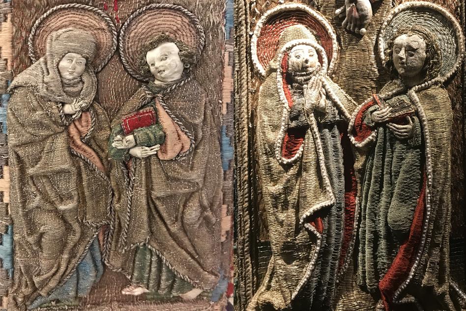 Figure 4, le couple Vierge Marie et Saint Jean au pied de la croix ; Vienne à gauche et Esztergon à droite.