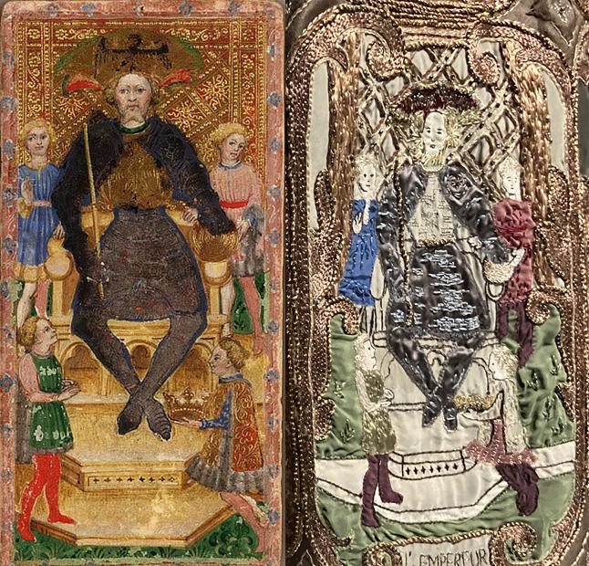 Broderie et tarot empereur