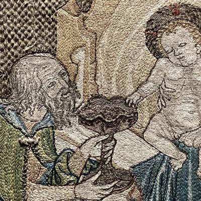 Detail roi mage et enfant bd